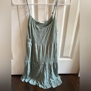 Pink Rose Olive Sleeveless Dress